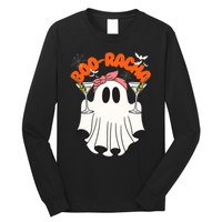 Booracha Funny Halloween Ghost Drinking Margarita Boo Racha Long Sleeve Shirt