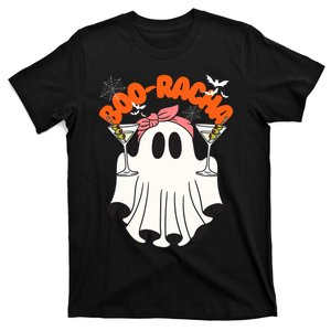 Booracha Funny Halloween Ghost Drinking Margarita Boo Racha T-Shirt