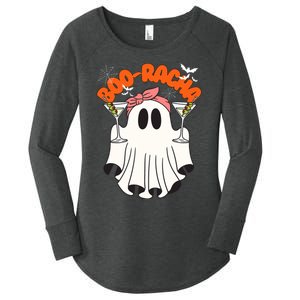 Booracha Funny Halloween Ghost Drinking Margarita Boo Racha Women's Perfect Tri Tunic Long Sleeve Shirt