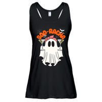 Booracha Funny Halloween Ghost Drinking Margarita Boo Racha Ladies Essential Flowy Tank