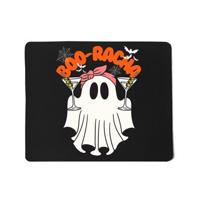 Booracha Funny Halloween Ghost Drinking Margarita Boo Racha Mousepad