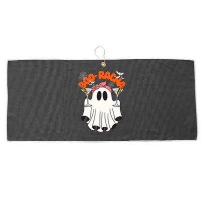 Booracha Funny Halloween Ghost Drinking Margarita Boo Racha Large Microfiber Waffle Golf Towel