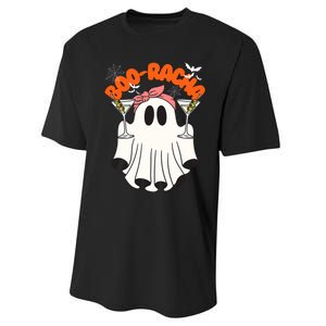 Booracha Funny Halloween Ghost Drinking Margarita Boo Racha Performance Sprint T-Shirt