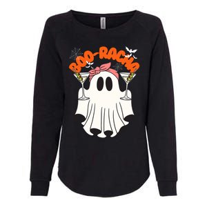 Booracha Funny Halloween Ghost Drinking Margarita Boo Racha Womens California Wash Sweatshirt