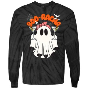 Booracha Funny Halloween Ghost Drinking Margarita Boo Racha Tie-Dye Long Sleeve Shirt