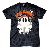 Booracha Funny Halloween Ghost Drinking Margarita Boo Racha Tie-Dye T-Shirt