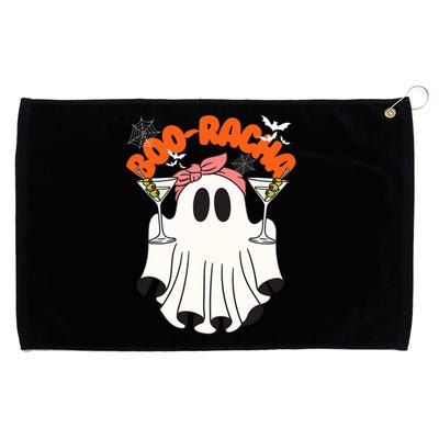 Booracha Funny Halloween Ghost Drinking Margarita Boo Racha Grommeted Golf Towel