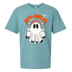 Booracha Funny Halloween Ghost Drinking Margarita Boo Racha Sueded Cloud Jersey T-Shirt