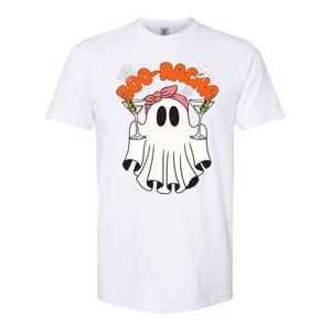 Booracha Funny Halloween Ghost Drinking Margarita Boo Racha Softstyle CVC T-Shirt