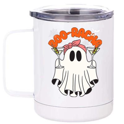 Booracha Funny Halloween Ghost Drinking Margarita Boo Racha 12 oz Stainless Steel Tumbler Cup