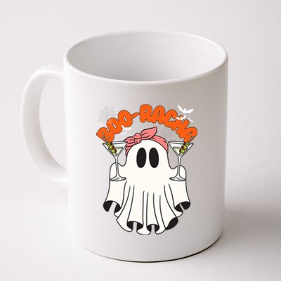 Booracha Funny Halloween Ghost Drinking Margarita Boo Racha Coffee Mug