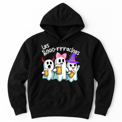 Boorachas Funny Halloween Ghost Drinking Margarita Boo Racha Hoodie