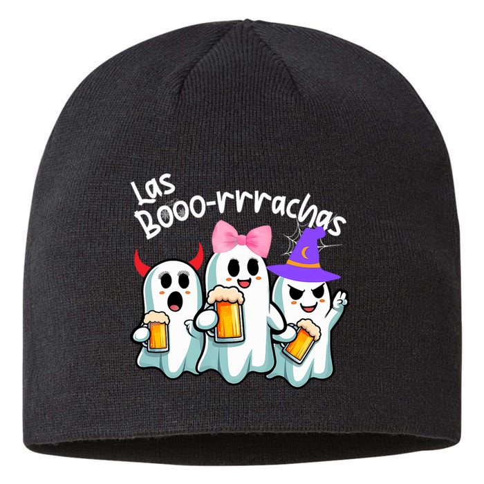 Boorachas Funny Halloween Ghost Drinking Margarita Boo Racha Sustainable Beanie