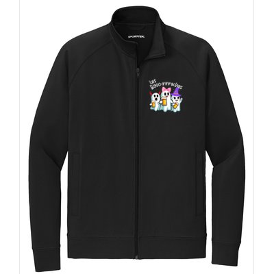 Boorachas Funny Halloween Ghost Drinking Margarita Boo Racha Stretch Full-Zip Cadet Jacket