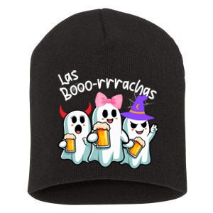 Boorachas Funny Halloween Ghost Drinking Margarita Boo Racha Short Acrylic Beanie