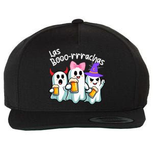 Boorachas Funny Halloween Ghost Drinking Margarita Boo Racha Wool Snapback Cap