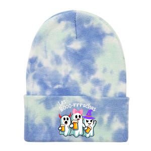 Boorachas Funny Halloween Ghost Drinking Margarita Boo Racha Tie Dye 12in Knit Beanie