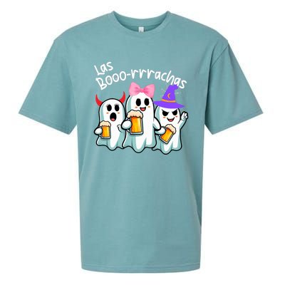 Boorachas Funny Halloween Ghost Drinking Margarita Boo Racha Sueded Cloud Jersey T-Shirt