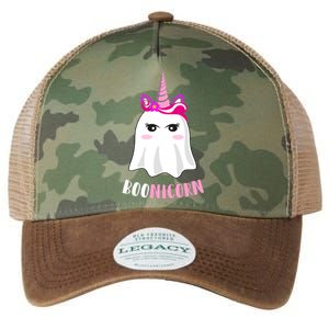 Boonicorn Funny Halloween Unicorn Ghost Pun Joke Gift Legacy Tie Dye Trucker Hat