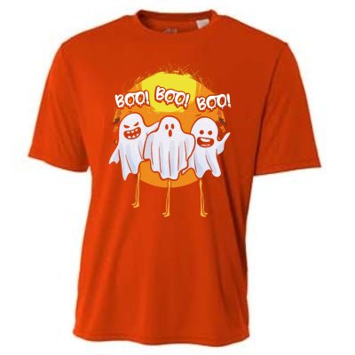 Boo Flamingos Halloween Pink Flamingo Scary Ghost Lover Funny Gift Cooling Performance Crew T-Shirt