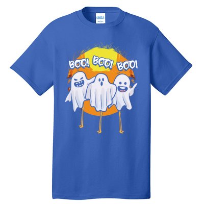 Boo Flamingos Halloween Pink Flamingo Scary Ghost Lover Funny Gift Tall T-Shirt