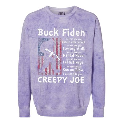 Buck Fiden I Do Not Like Your Border With No Wall Colorblast Crewneck Sweatshirt