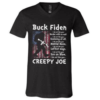 Buck Fiden I Do Not Like Your Border With No Wall V-Neck T-Shirt