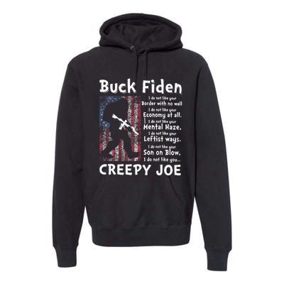 Buck Fiden I Do Not Like Your Border With No Wall Premium Hoodie