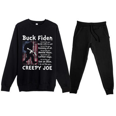 Buck Fiden I Do Not Like Your Border With No Wall Premium Crewneck Sweatsuit Set