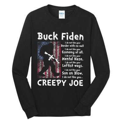 Buck Fiden I Do Not Like Your Border With No Wall Tall Long Sleeve T-Shirt