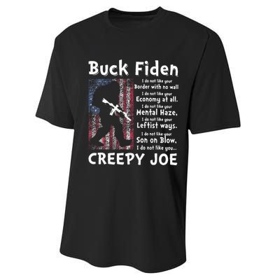 Buck Fiden I Do Not Like Your Border With No Wall Performance Sprint T-Shirt