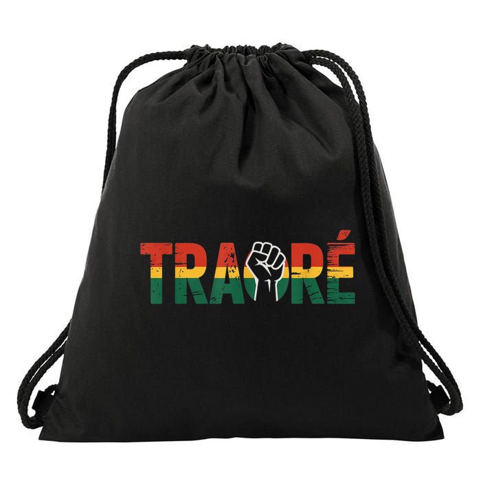 Burkina Faso Ibrahim Traore Drawstring Bag