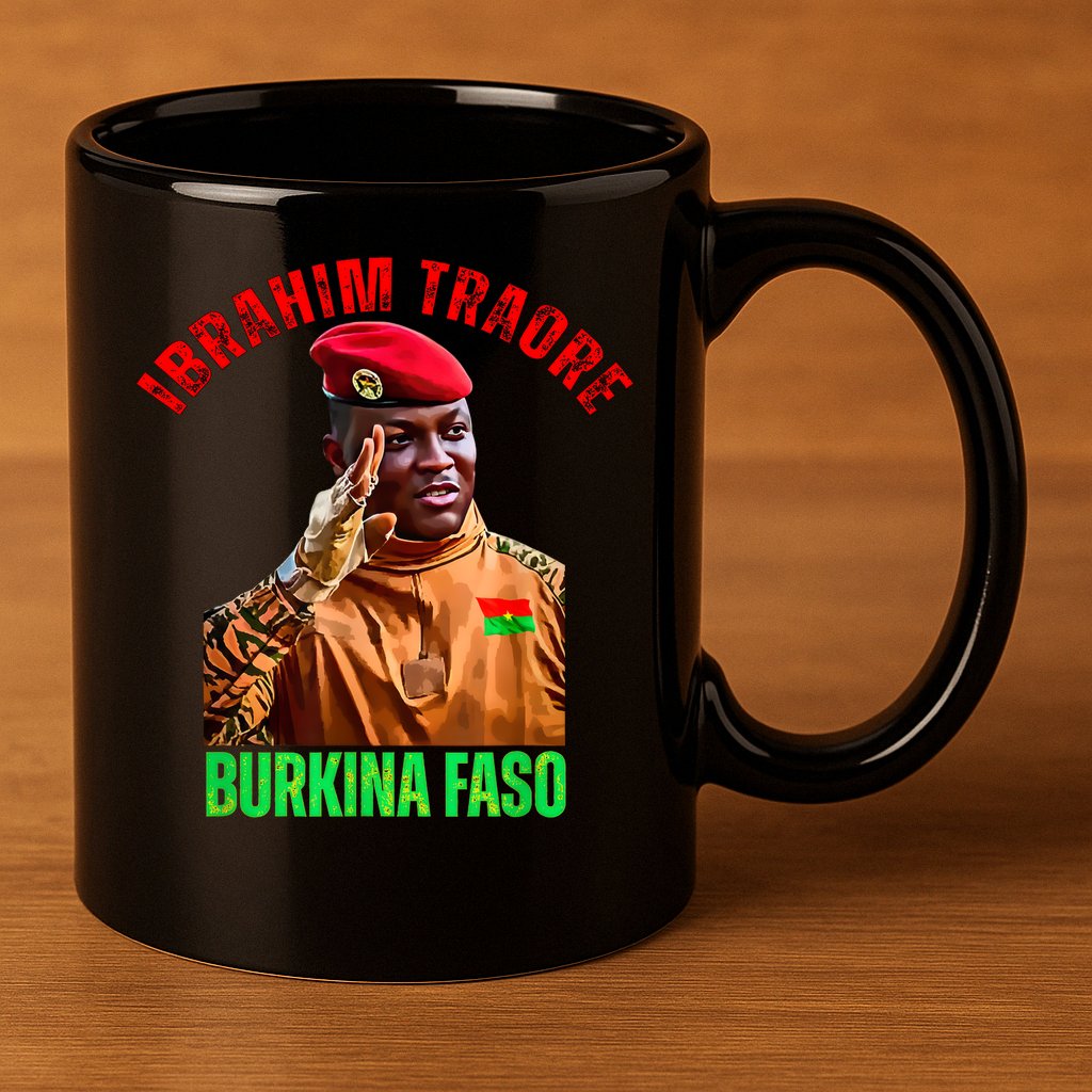 Burkina Faso- Ibrahim Traoré Thomas Sankara 11oz C Handle Ceramic Mug