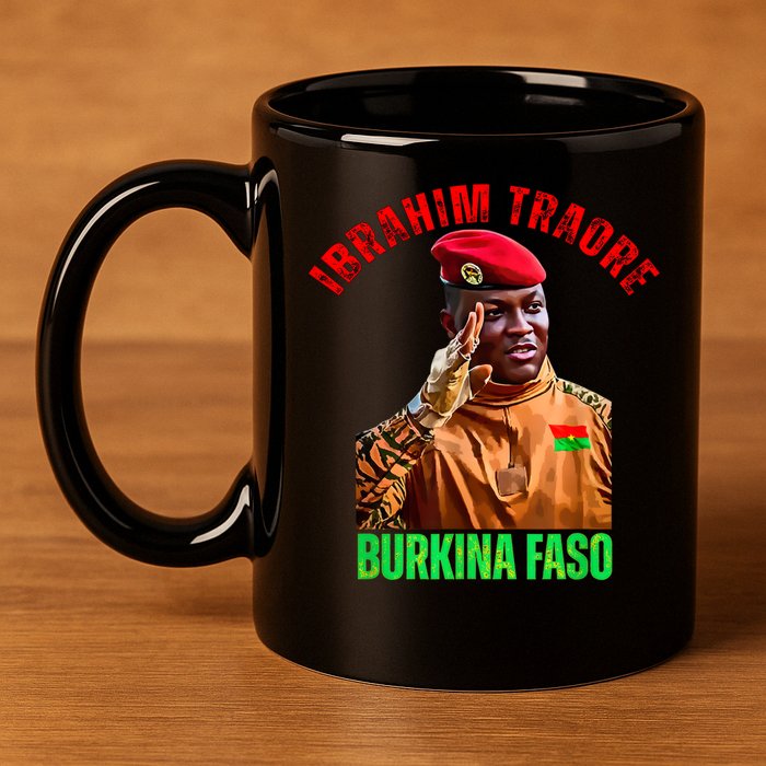 Burkina Faso- Ibrahim Traoré Thomas Sankara 11oz C Handle Ceramic Mug