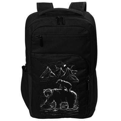 Bear Family In The Wild Impact Tech Backpack