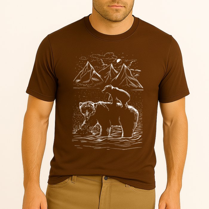 Bear Family In The Wild Cooling Performance Crew T-Shirt