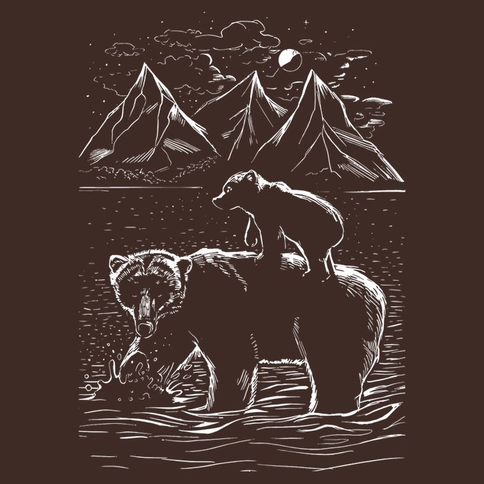 Bear Family In The Wild Cooling Performance Crew T-Shirt