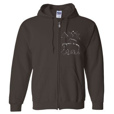 Bear Family In The Wild Full Zip Hoodie