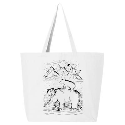 Bear Family In The Wild 25L Jumbo Tote