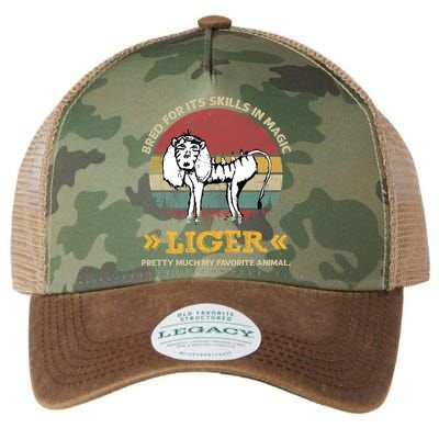 Bred For It's Skills In Magic Liger Pretty Much My Favorite Animal Vintage Legacy Tie Dye Trucker Hat