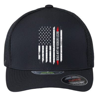 Best Father In Law Ever Us American Vintage Flag Flexfit Unipanel Trucker Cap