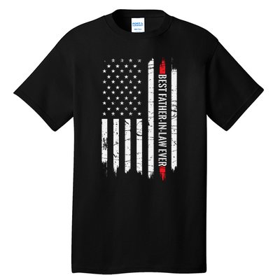 Best Father In Law Ever Us American Vintage Flag Tall T-Shirt