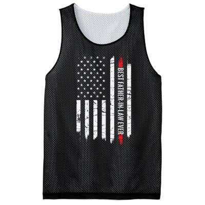 Best Father In Law Ever Us American Vintage Flag Mesh Reversible Basketball Jersey Tank