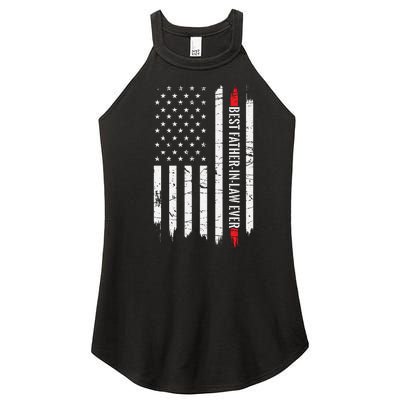 Best Father In Law Ever Us American Vintage Flag Women’s Perfect Tri Rocker Tank