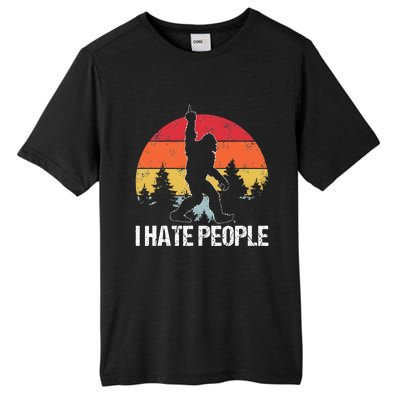 Big Foot I Hate People Middle Finger Sasquatch Tall Fusion ChromaSoft Performance T-Shirt