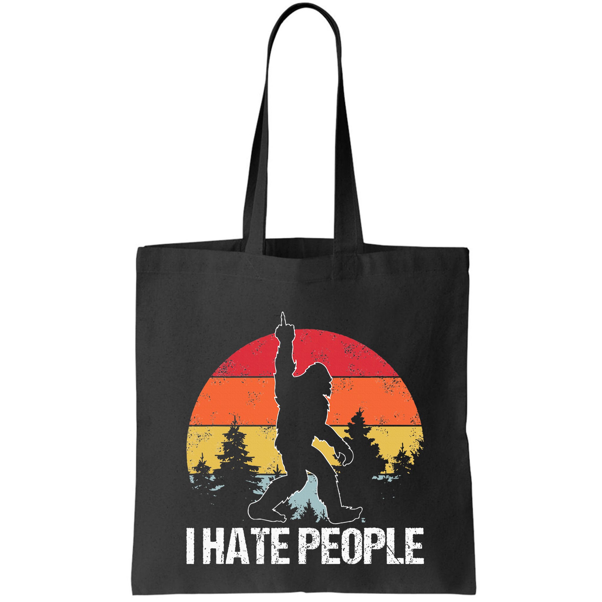 Big Foot I Hate People Middle Finger Sasquatch Bag