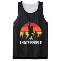 Big Foot I Hate People Middle Finger Sasquatch Mesh Reversible Basketball Jersey Tank