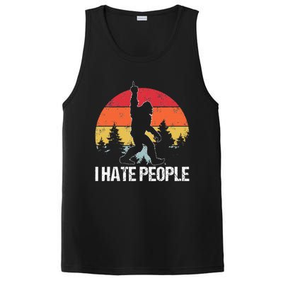 Big Foot I Hate People Middle Finger Sasquatch PosiCharge Competitor Tank