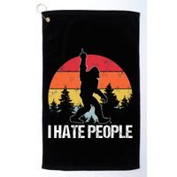 Big Foot I Hate People Middle Finger Sasquatch Golf Towel