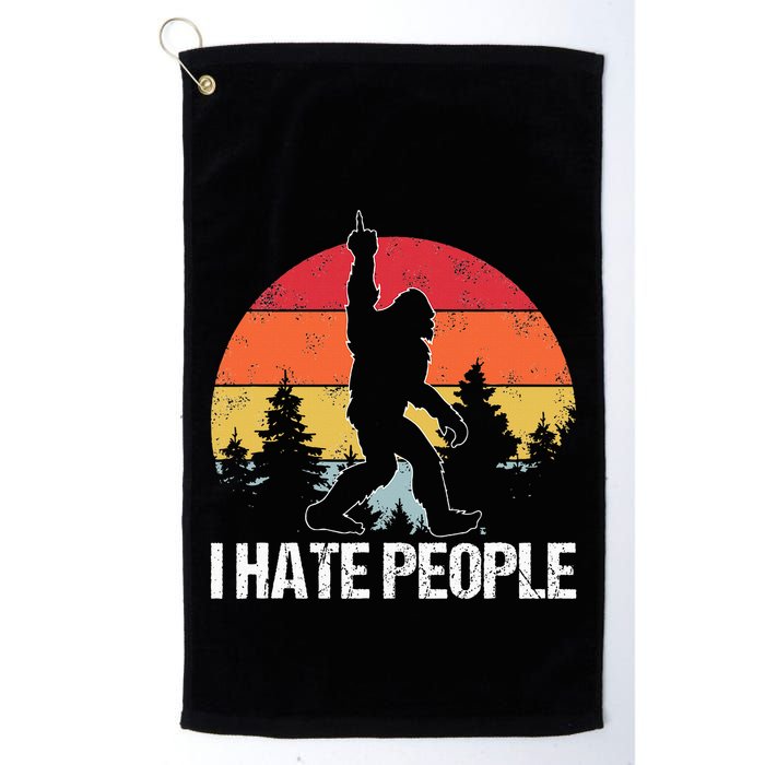 Big Foot I Hate People Middle Finger Sasquatch Golf Towel